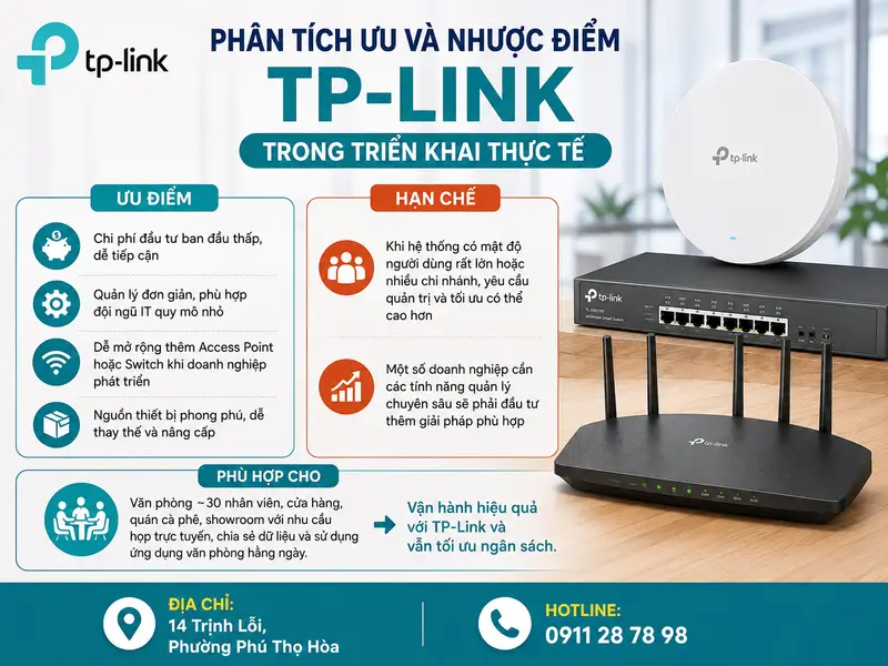 Phân tích ưu và nhược điểm của TP-Link trong triển khai thực tế