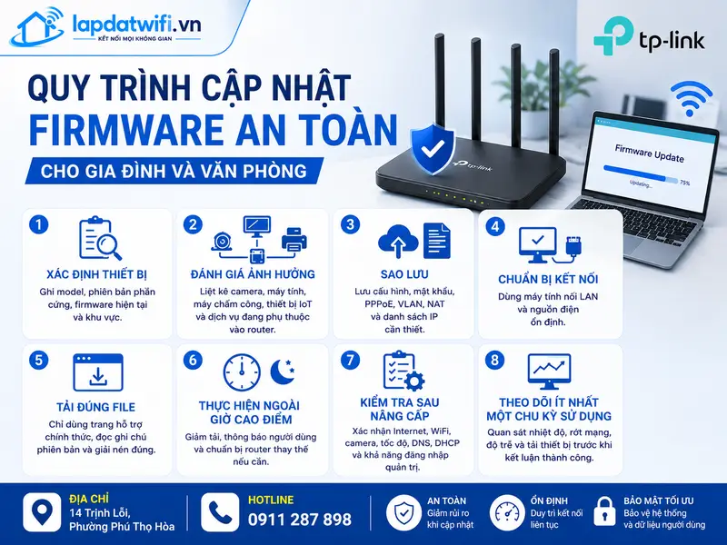 Quy trình cập nhật firmware an toàn cho gia đình và văn phòng