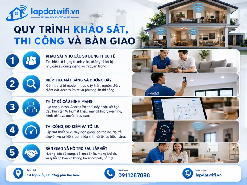 Quy trình khảo sát, thi công và bàn giao