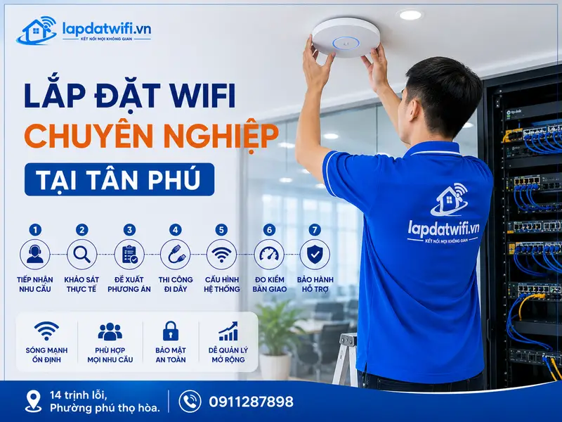 Quy trình lắp đặt WiFi chuyên nghiệp tại Tân Phú