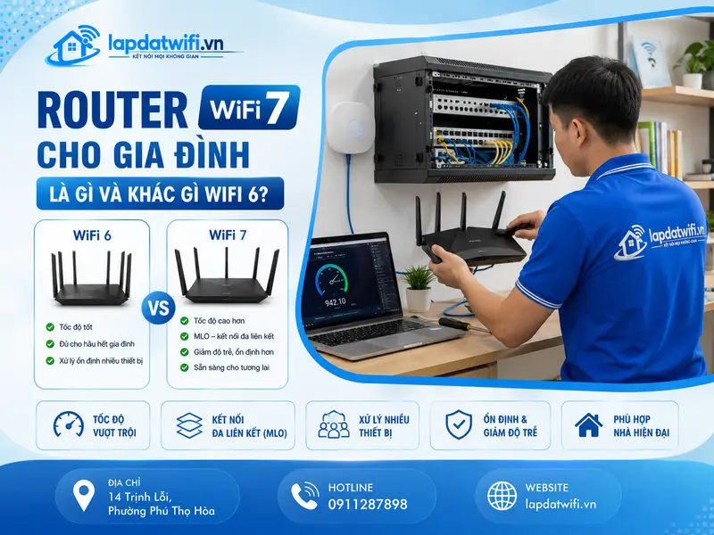 Router WiFi 7 cho gia đình là gì và khác gì WiFi 6?