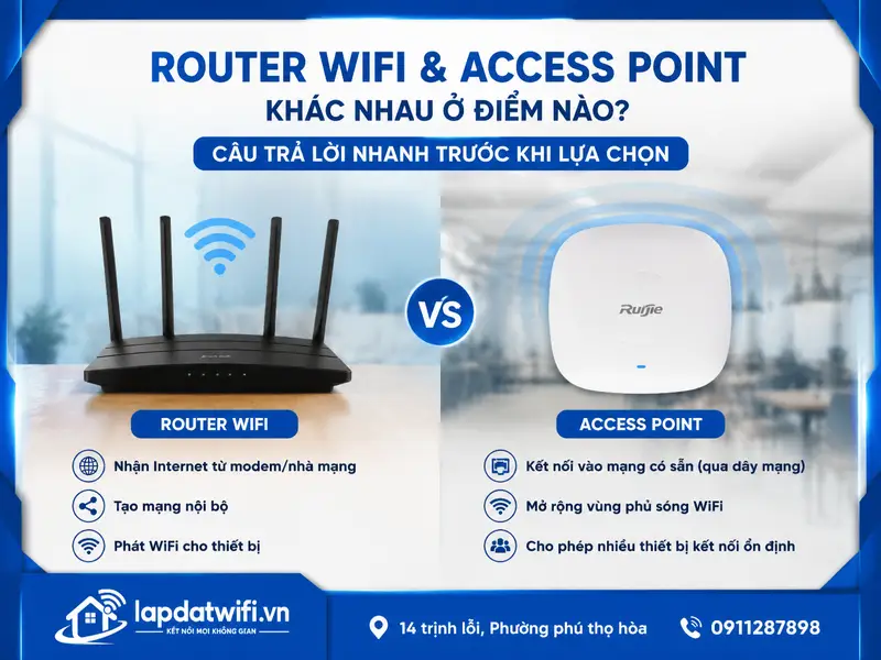 Router WiFi và Access Point khác nhau ở điểm nào? Câu trả lời nhanh trước khi lựa chọn