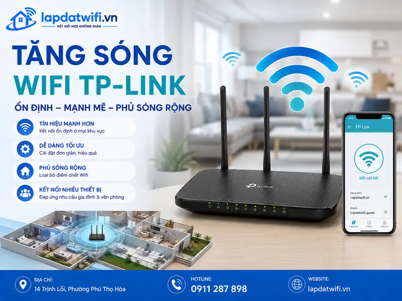 Tăng sóng wifi TP-Link: Hướng dẫn tối ưu sóng mạnh hơn