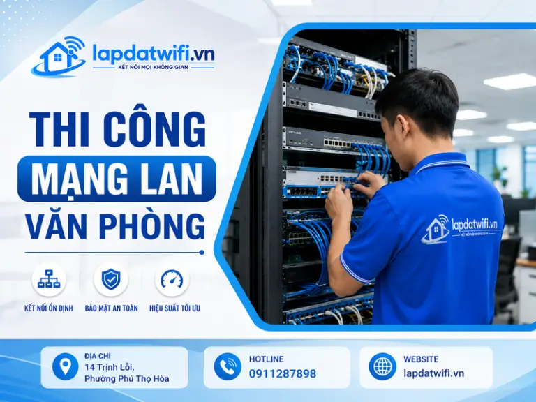 Thi Công Mạng LAN Văn Phòng: Thiết Kế, Đi Dây & Cấu Hình Hệ Thống