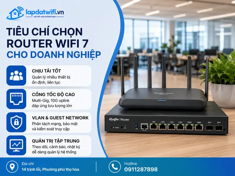 Tiêu chí chọn Router WiFi 7 cho doanh nghiệp