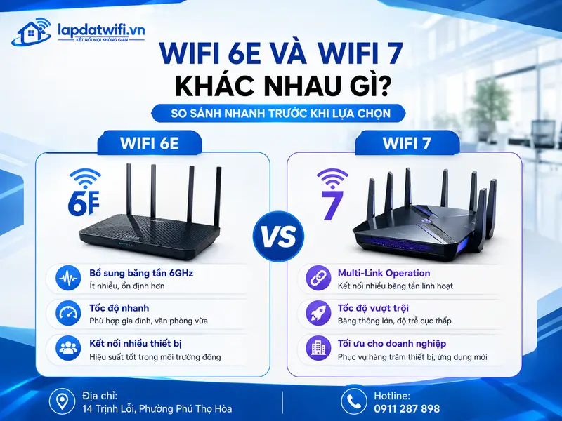 WiFi 6E và WiFi 7 khác nhau gì? So sánh nhanh trước khi lựa chọn