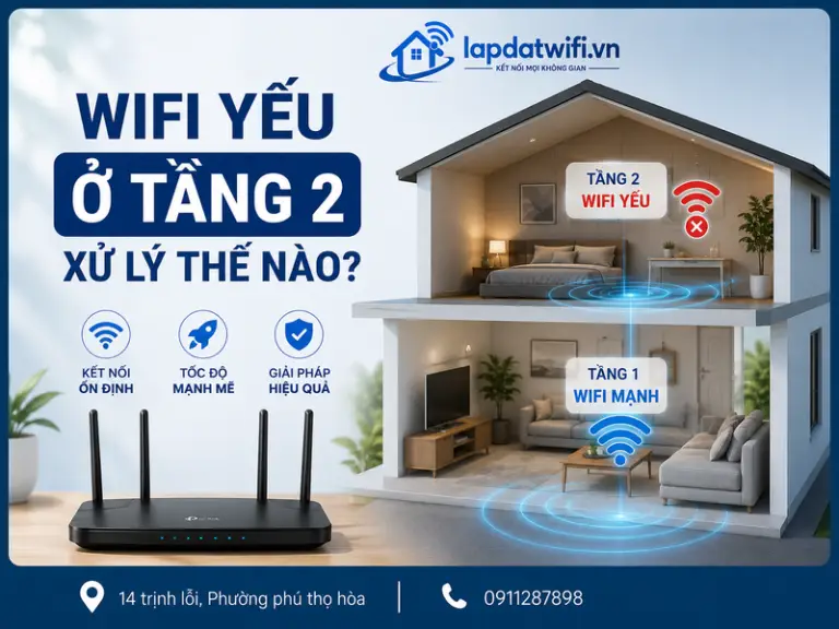 Wifi yếu ở tầng 2 xử lý thế nào? 9 cách cải thiện sóng hiệu quả